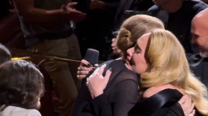 Adele rompe en llanto al ver a Celine Dion y la abraza durante encuentro en Las Vegas