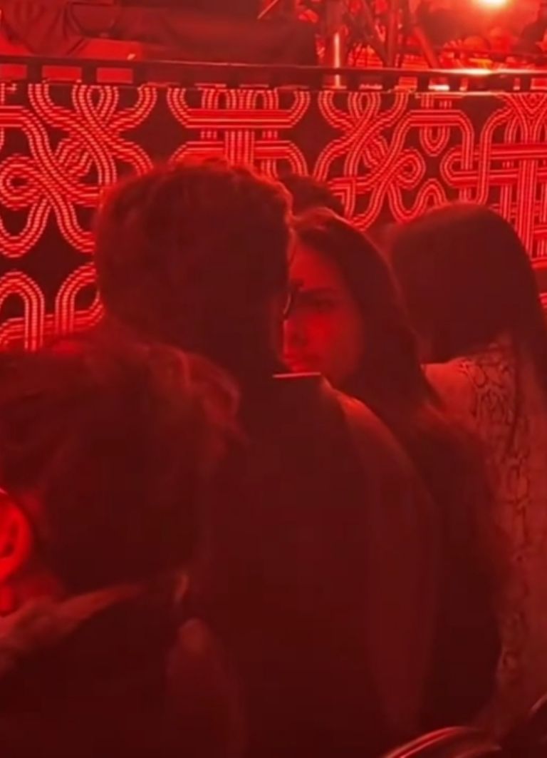 Renata Notni y Diego Boneta en primera fila del concierto de Alejandro Fernández