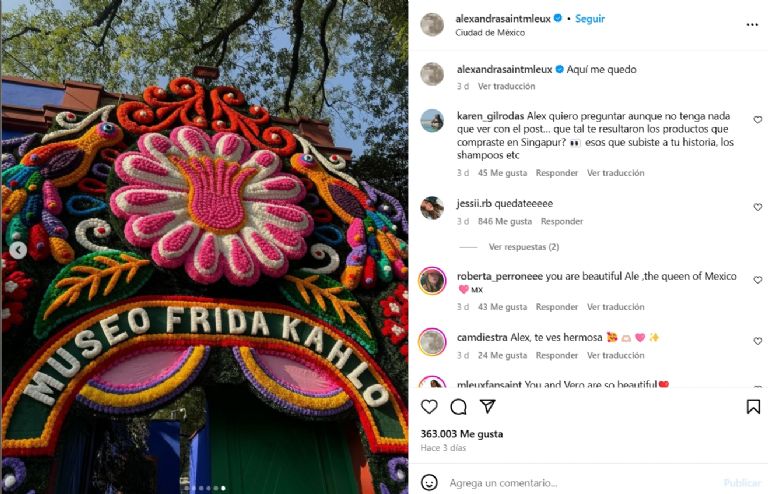 México impresionó a Alexandra Saint