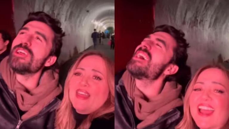 Andrea Legarreta y Luis Carlos estuvieron juntos en un concierto