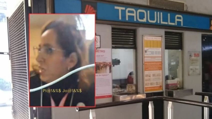 "Pinch* jodid*": Graban a taquillera del Metro que insulta a pasajera por pagar con moneditas