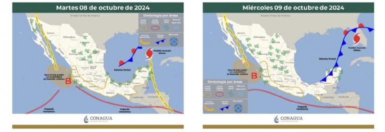 Pronóstico del clima para la segunda semana de octubre. Foto: Conagua