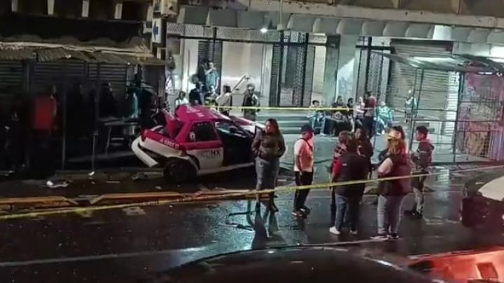 VIDEO: Taxista muere aplastado tras brutal accidente en la calzada México-Tacuba