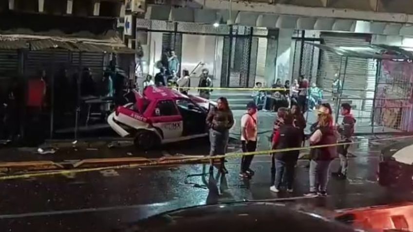 VIDEO: Taxista muere aplastado tras brutal accidente en la calzada México-Tacuba