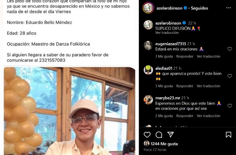 Azela Robinson suplica por ayuda