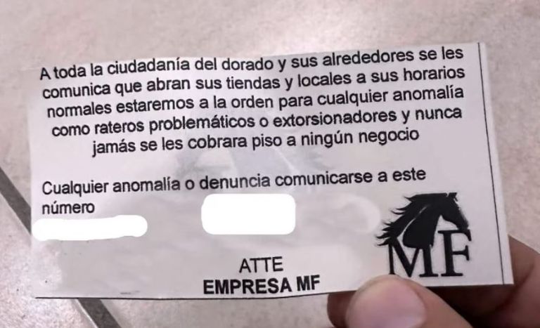 Los volantes que fueron repartidos en Eldorado