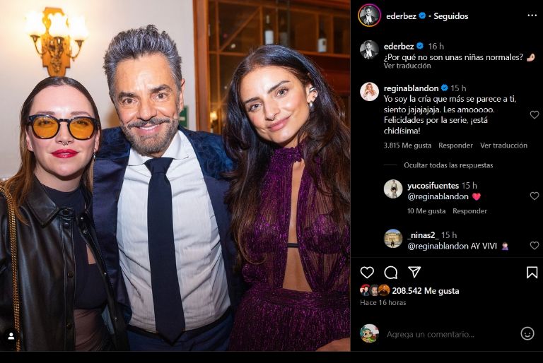 Eugenio Derbez se reúne con Regina Blandón 