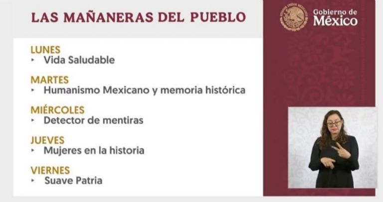 Secciones en la conferencia matutina de Sheinbaum