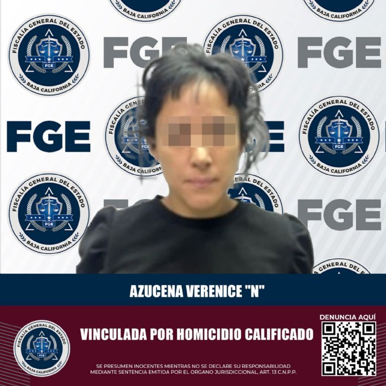 La mujer detenida por el delito de homicidio, Azucena Verenice