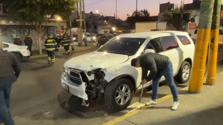 VIDEO: Fuerte choque en la Agrícola Oriental deja un lesionado y caos sobre Rojo Gómez
