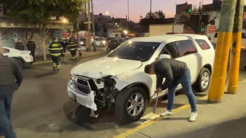 VIDEO: Fuerte choque en la Agrícola Oriental deja un lesionado y caos sobre Rojo Gómez
