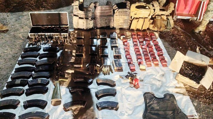 Aseguran armamento, vehículos, equipo táctico y máquinas tragamonedas al norte de Sonora