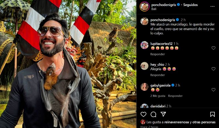 Poncho De Nigris es atacado por un murciélago en Indonesia