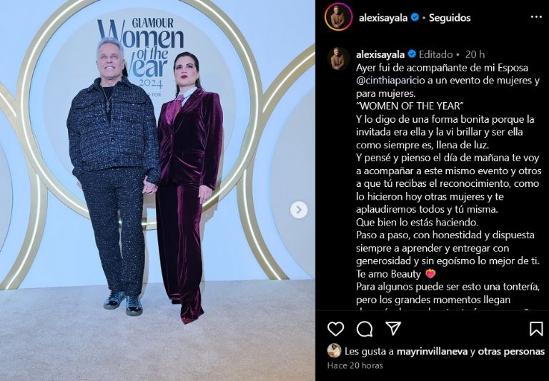 Alexis Ayala y Cinthia Aparicio asisten al evento de 'La Mujer del Año'