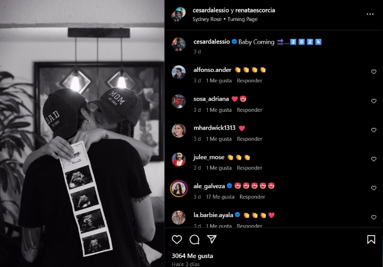 César D'Alessio anuncia que se convertirá en papá