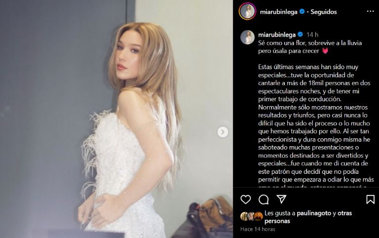 Mía Rubín habla sobre su duro recorrido a la fama