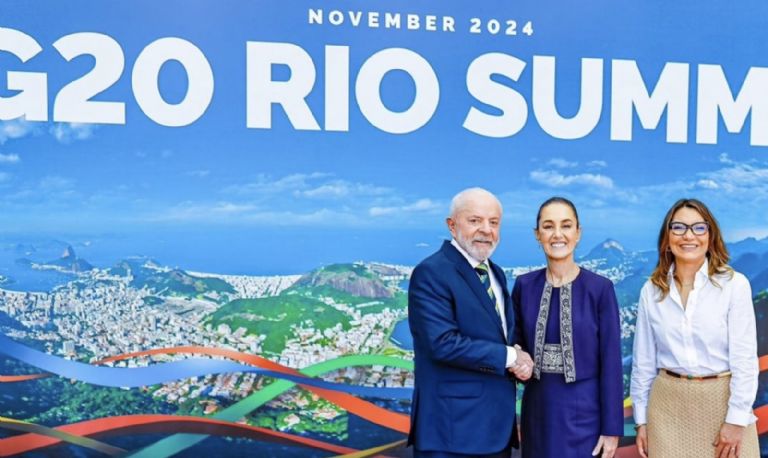 La presidenta Claudia Sheinbaum asistió al G20 en Brasil. Foto: Internet