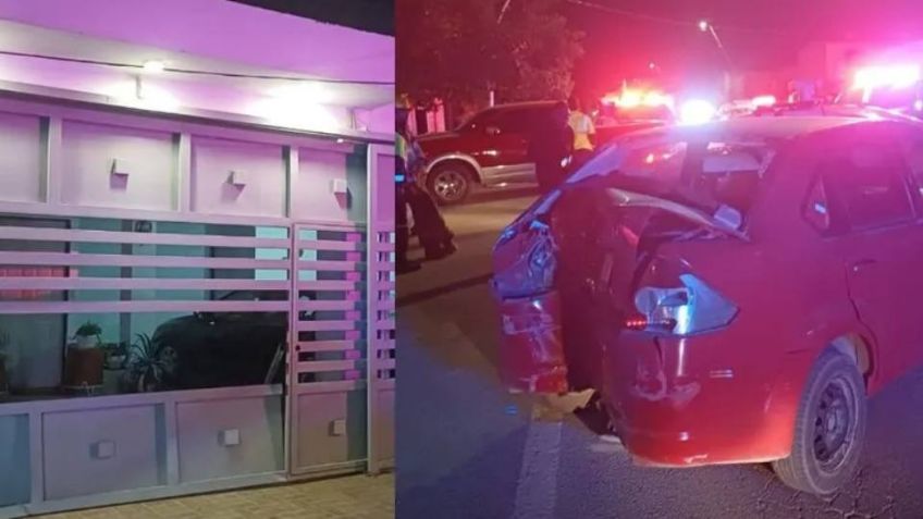 Sujeto roba vehículo en una gasolinera de Torreón y después choca contra una casa