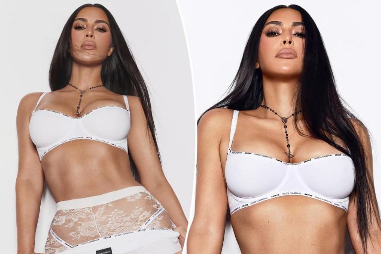 Kim Kardashian desata polémica por posar casi sin ropa con rosarios en su última campaña