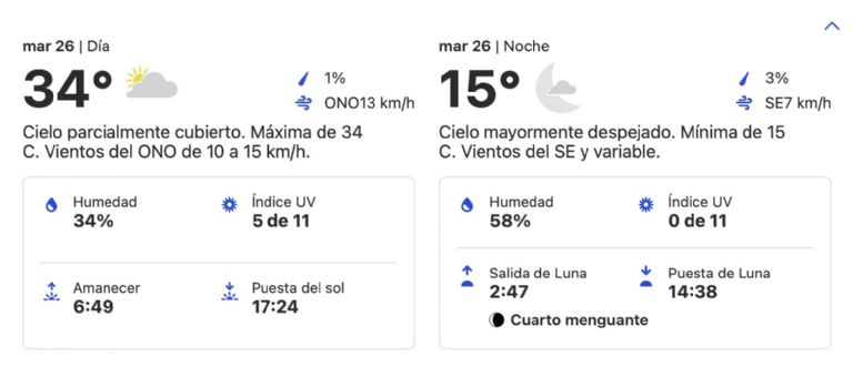 Clima en Ciudad Obregón HOY martes 26 de noviembre. Foto: Conagua Clima