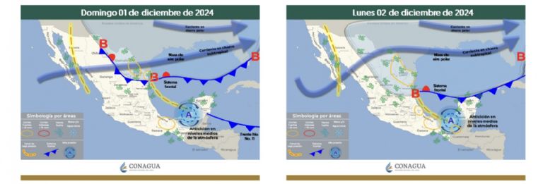 Pronóstico del clima en México para este fin de semana. Foto: Conagua