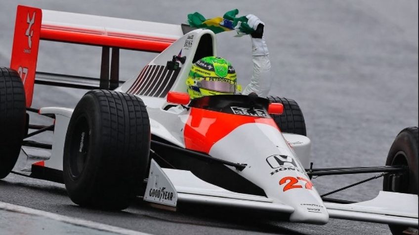 F1: Lewis Hamilton conduce icónico McLaren de Ayrton Senna en el Gran Premio de Brasil