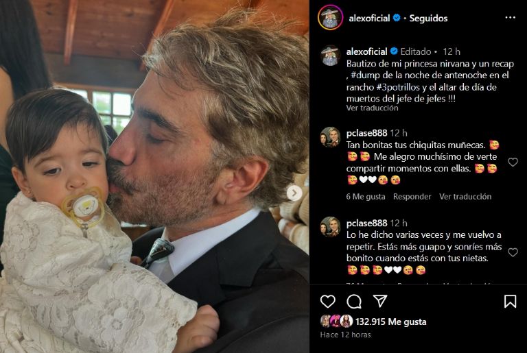 Alejandro Fernández celebra el bautizo de su nieta Nirvana