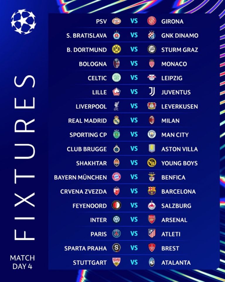 Estos son los partidos de la jornada 4.