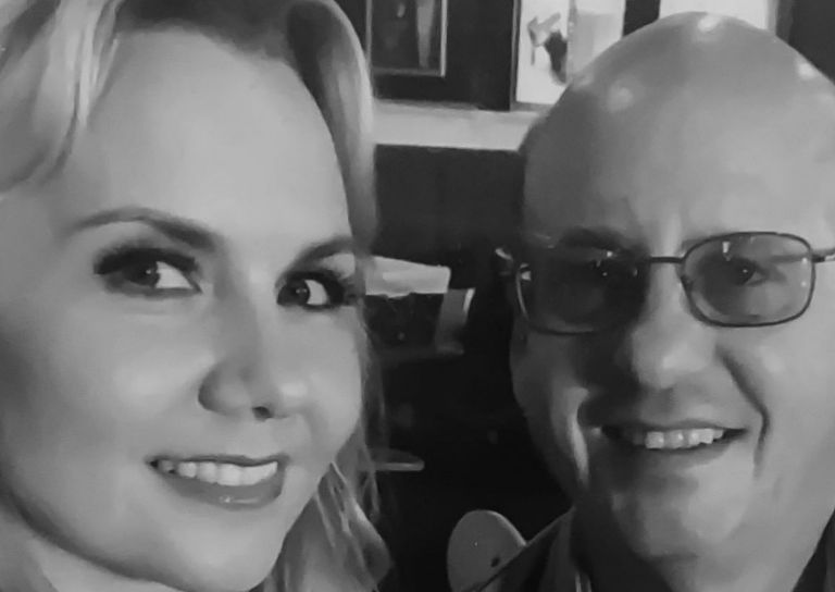 Michelle Vieth y su padre (QEPD)