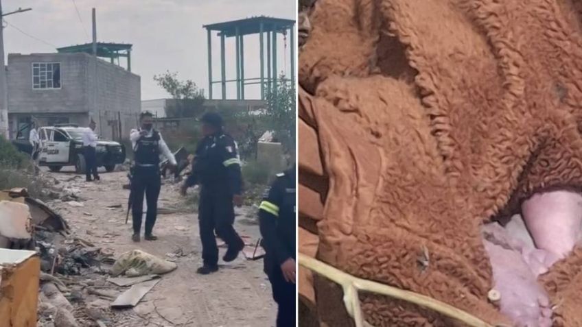 Con un cable atado al cuello, abandonan a recién nacido en un basurero de Edomex