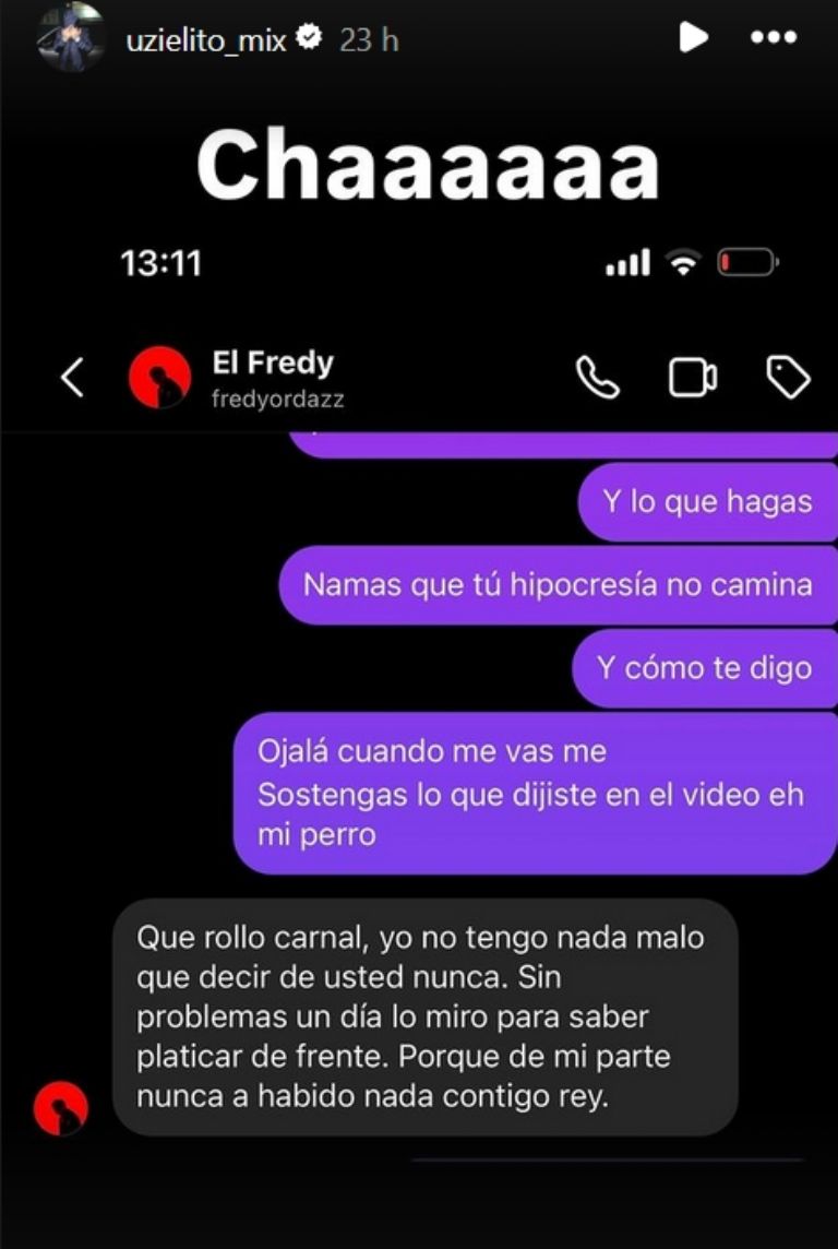 Uzielito encara a 'Lapizito' por los insultos que le lanzó