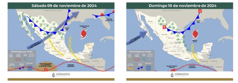 Clima para el fin de semana. Foto: Conagua Clima