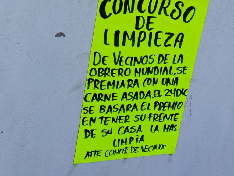 En la Primero de Mayo el vecino “más limpio” se ganará una carne asada