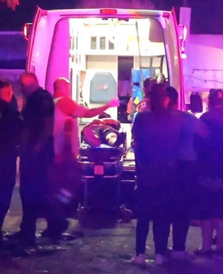 El masculino lesionado fue atendido y llevado a un hospital