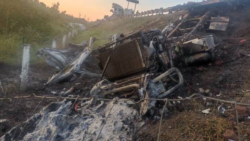 Accidente en la autopista Guadalajara-Colima deja 2 víctimas; uno murió calcinado
