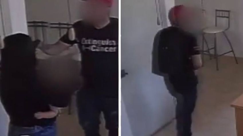 VIDEO: Con su bebé en brazos, mujer es asaltada por un sujeto armado en Nuevo León