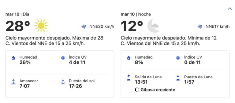 Clima en Hermosillo HOY martes 10 de diciembre 2024. Foto: Conagua Clima