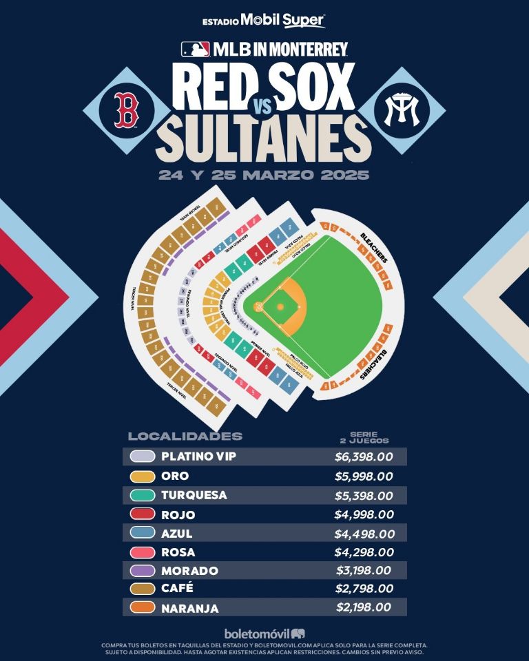 Preventa Red Sox vs Sultanes