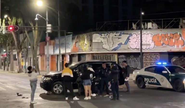 Motociclistas chocan en la colonia Doctores, CDMX. Foto: Facebook