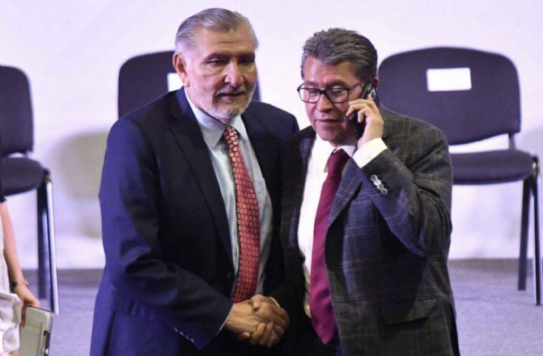 En la imagen, Adán Augusto López y Ricardo Monreal. Foto: Twitter