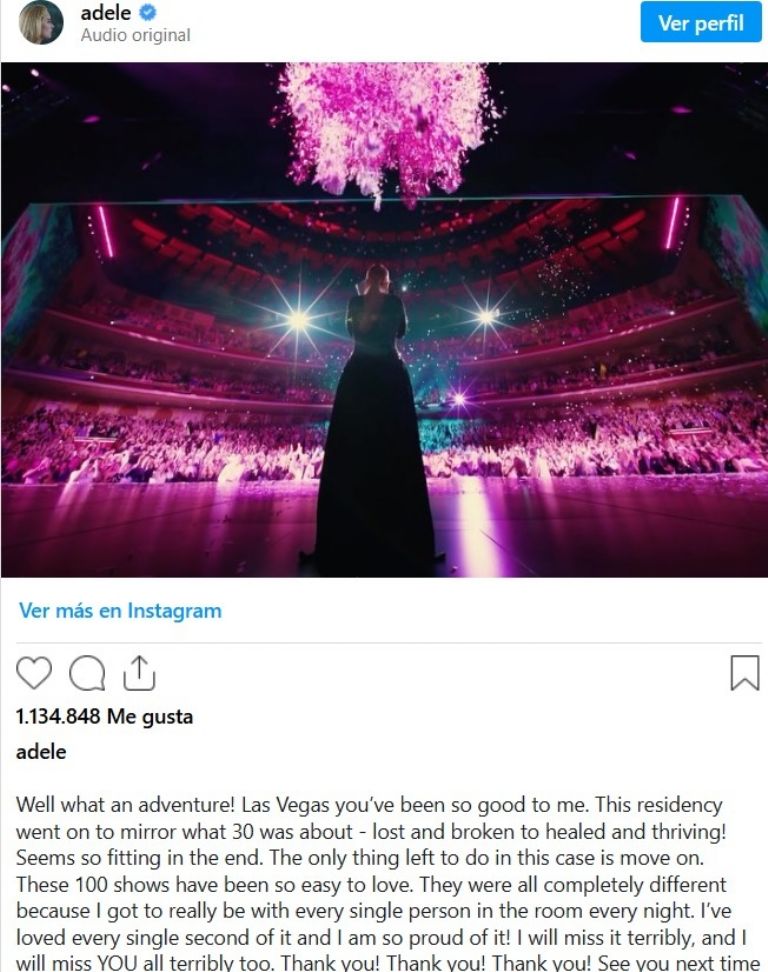 Anunció su despedida en Instagram