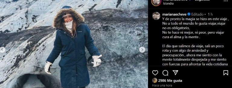 Mariana Echeverría presume viaje a Islandia 