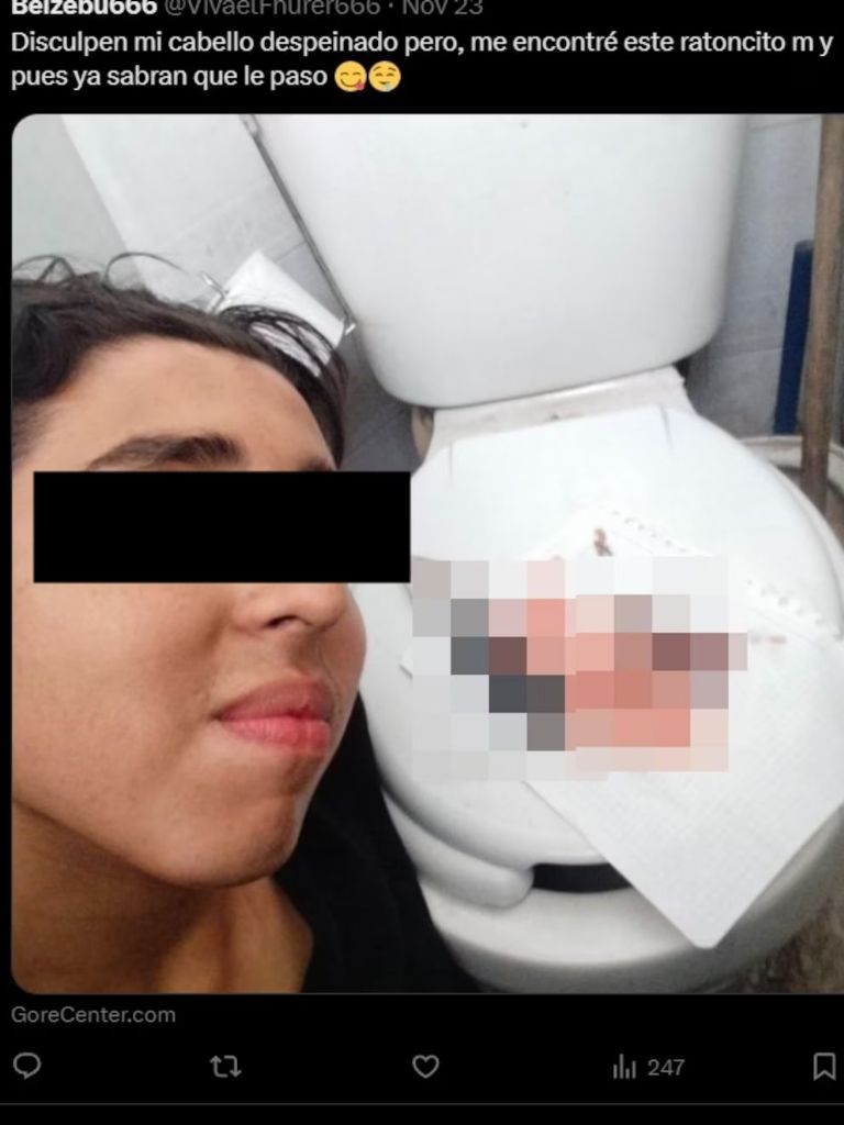 El joven solía compartir fotografías violentas