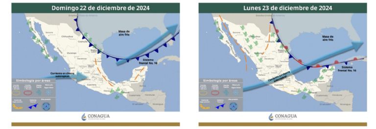 Clima para el fin de semana. Foto: Conagua Clima