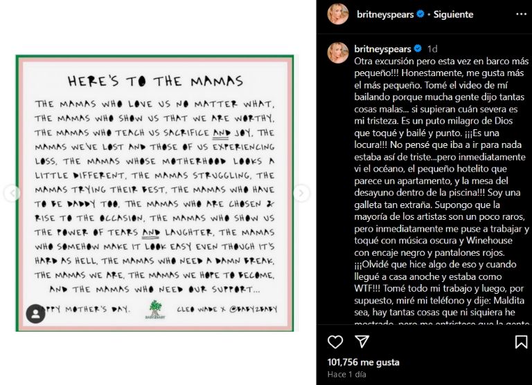 Britney Spears confiesa sentir depresión por mensajes de la gente