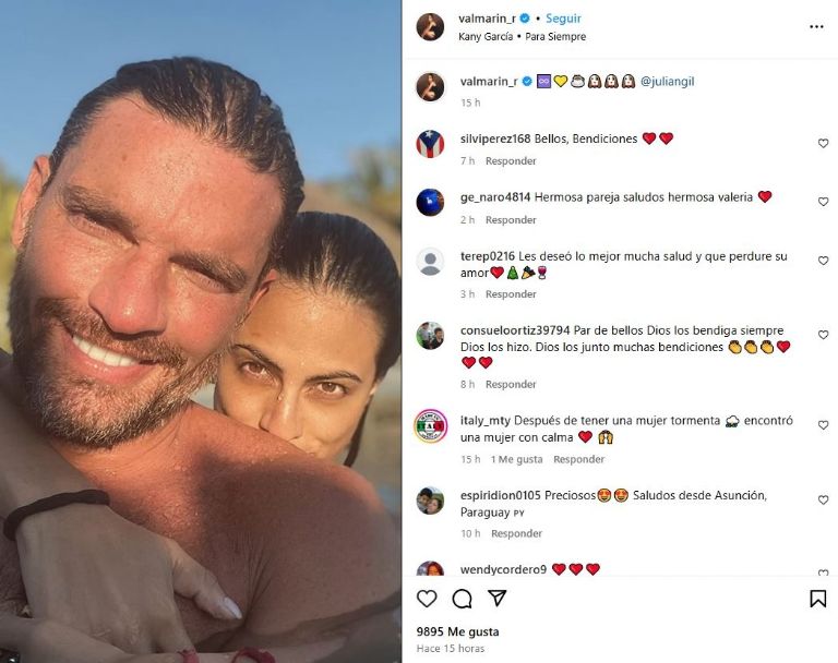 Valeria Marín dedicó un amoroso mensaje a Julián Gil