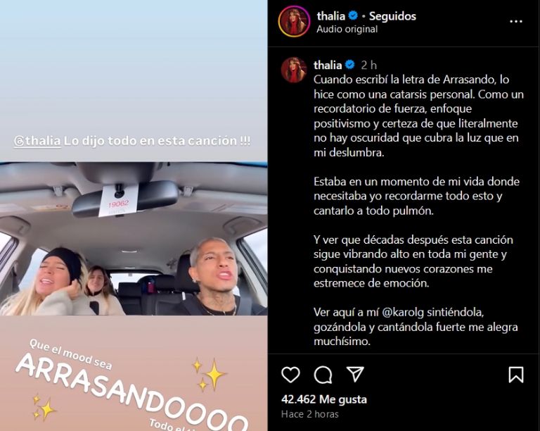 Karol G rinde homenaje a Thalía