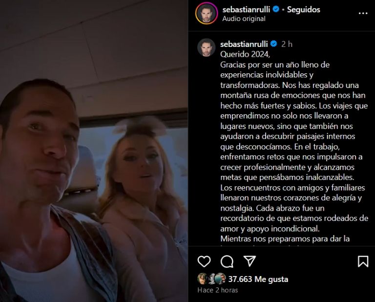 Sebastián Rulli envía mensaje por fin de año
