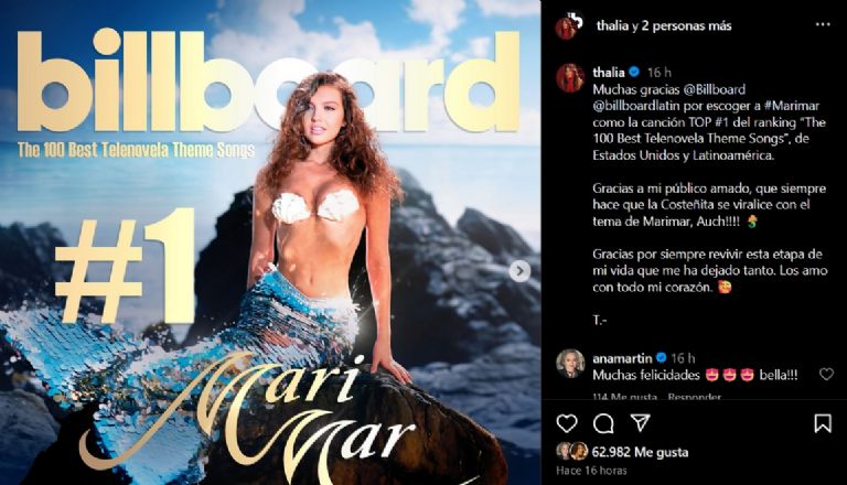 Thalía es condecorada por los Billboard