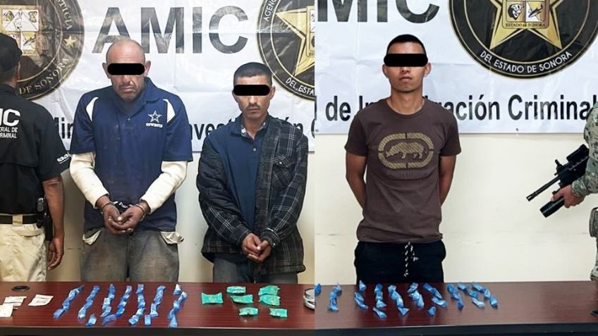 Detienen a tres narcomenudistas en San Luis Río Colorado; les aseguran 73 dosis de droga